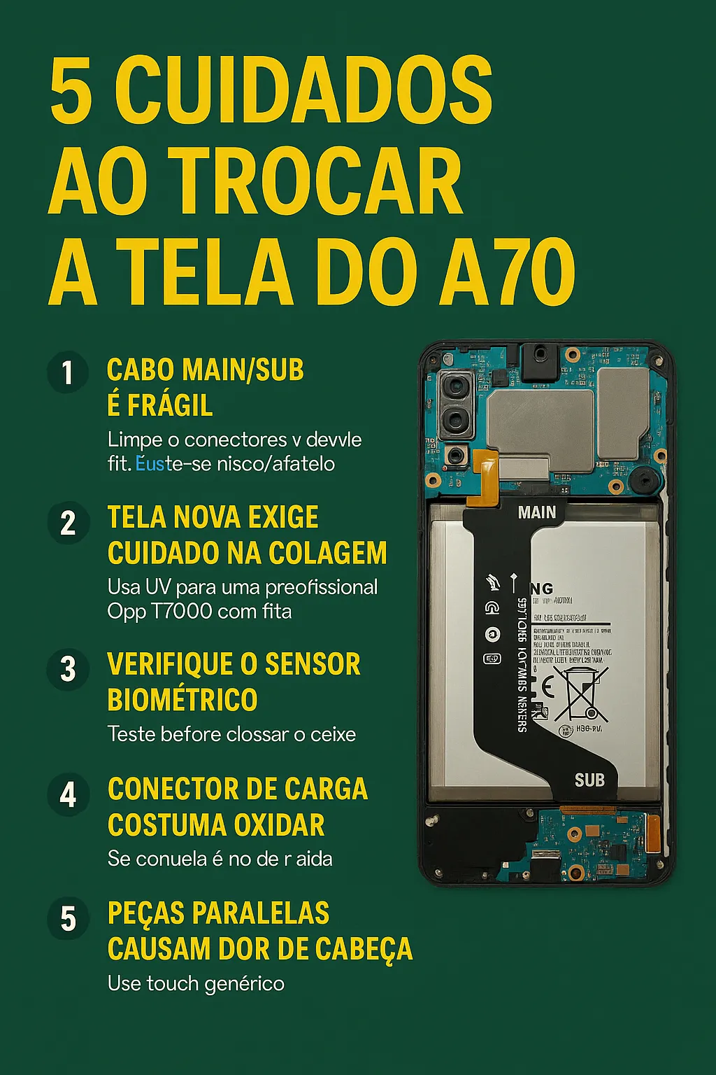 Cuidados com A70