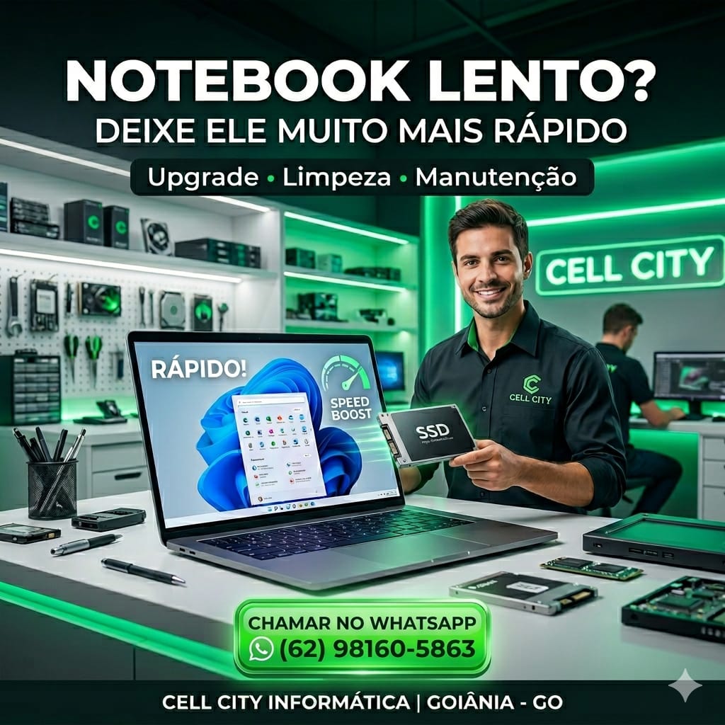 Notebook rápido com SSD